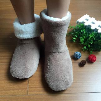 Solid color indoor slipper boots