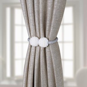 Pearl magnetic curtain buckle set of 2 pcs