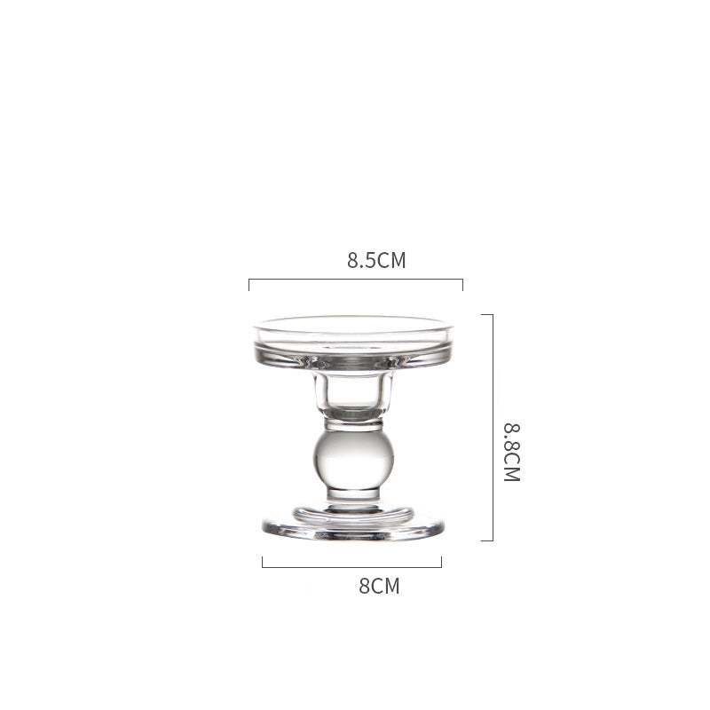Glass candle holder