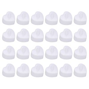 Set of 24 heart shaped candles