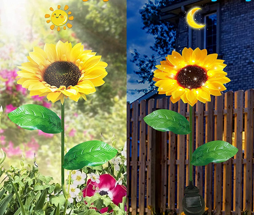 Solar powered Sunflower garden lights 2pack - Image 16