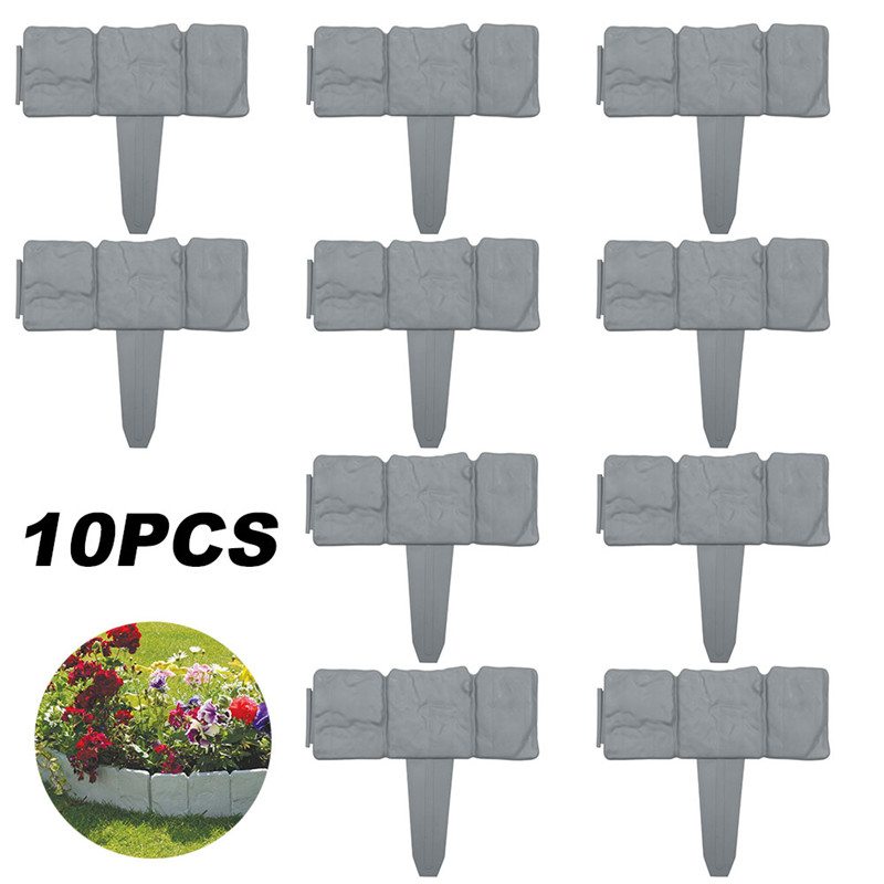 Stone patterned garden border fence 5 or 10 pack - Image 4