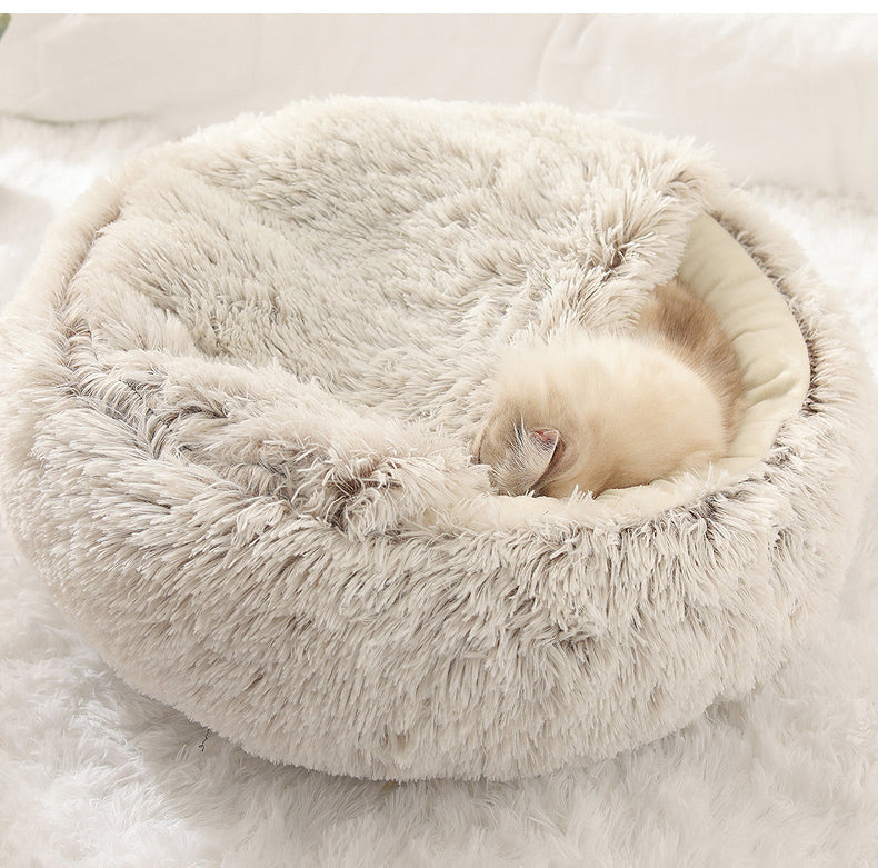 Semi-enclosed fluffy pet bed - Image 7