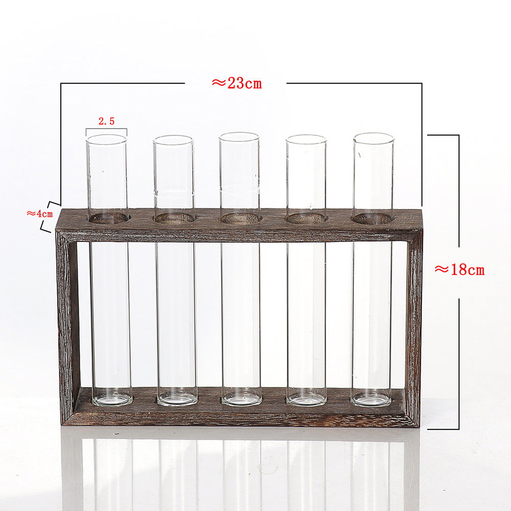 Wooden frame glass tube vase - Image 7