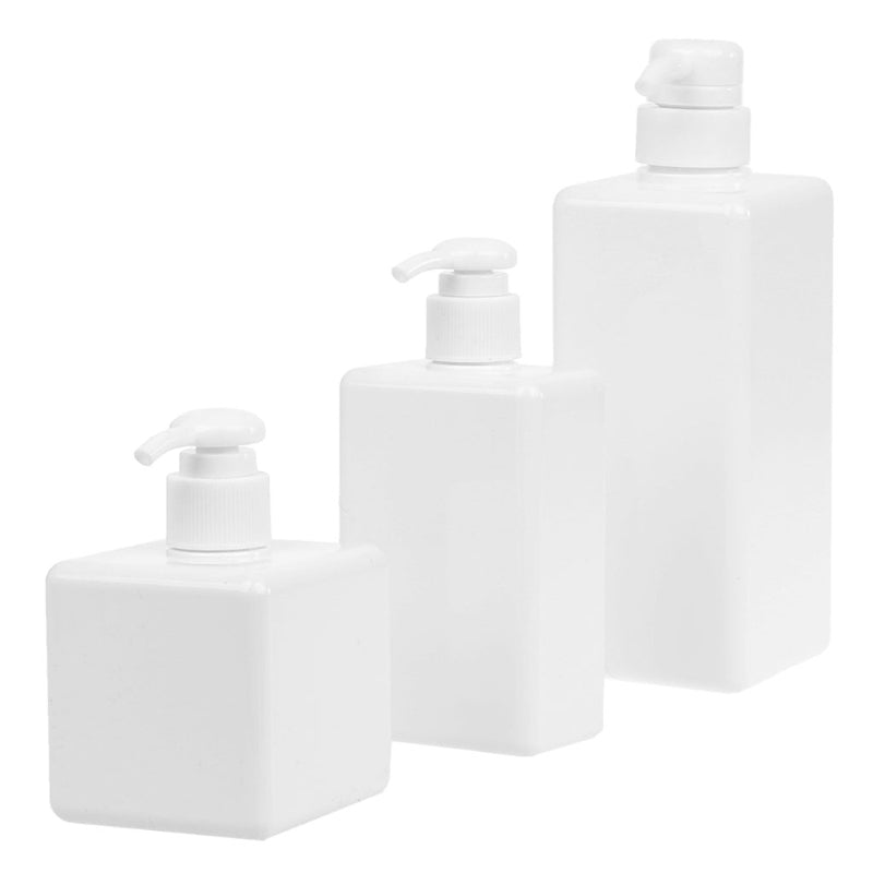 Reusable shampoo pump bottle set