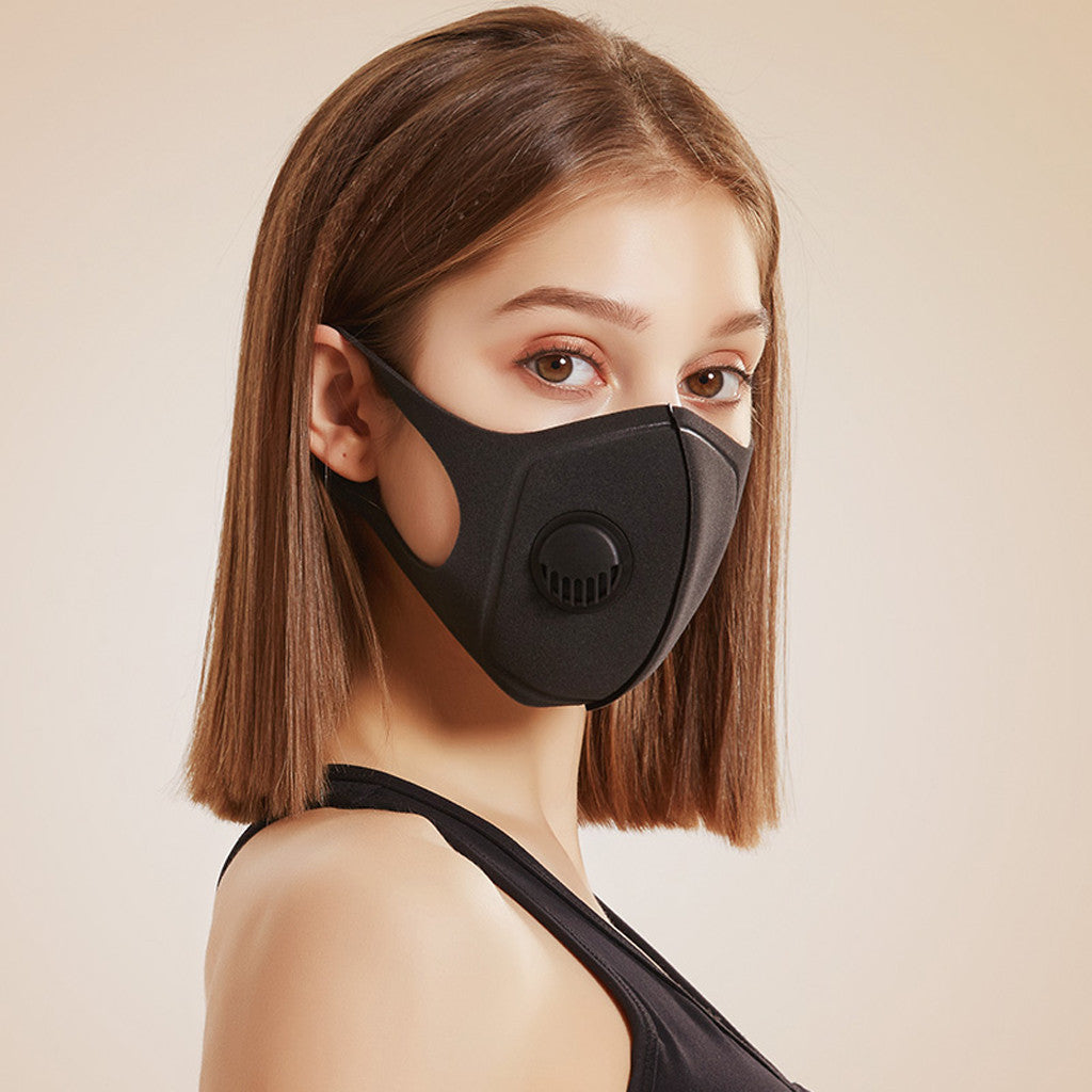 Reusable face mask with breathing valve 10pack