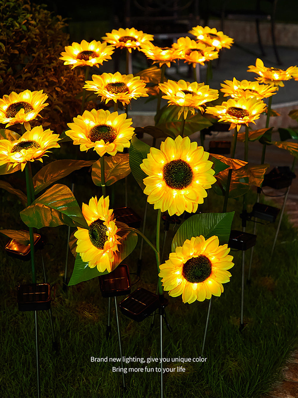 Solar powered Sunflower garden lights 2pack - Image 8