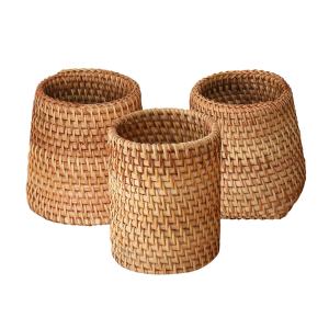 Multi-functional rattan storage basket