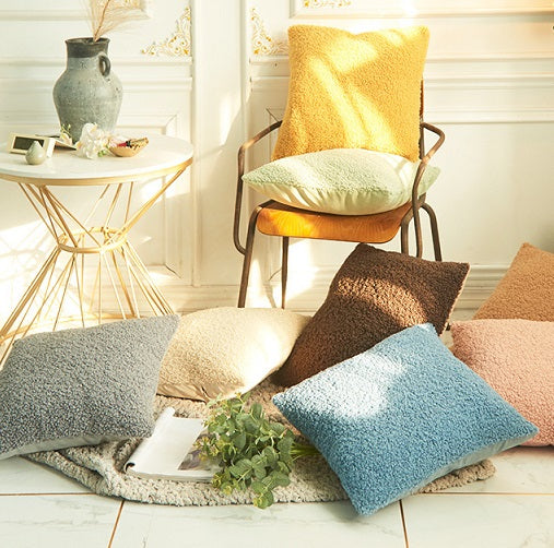 Soft fleecy cushion cover