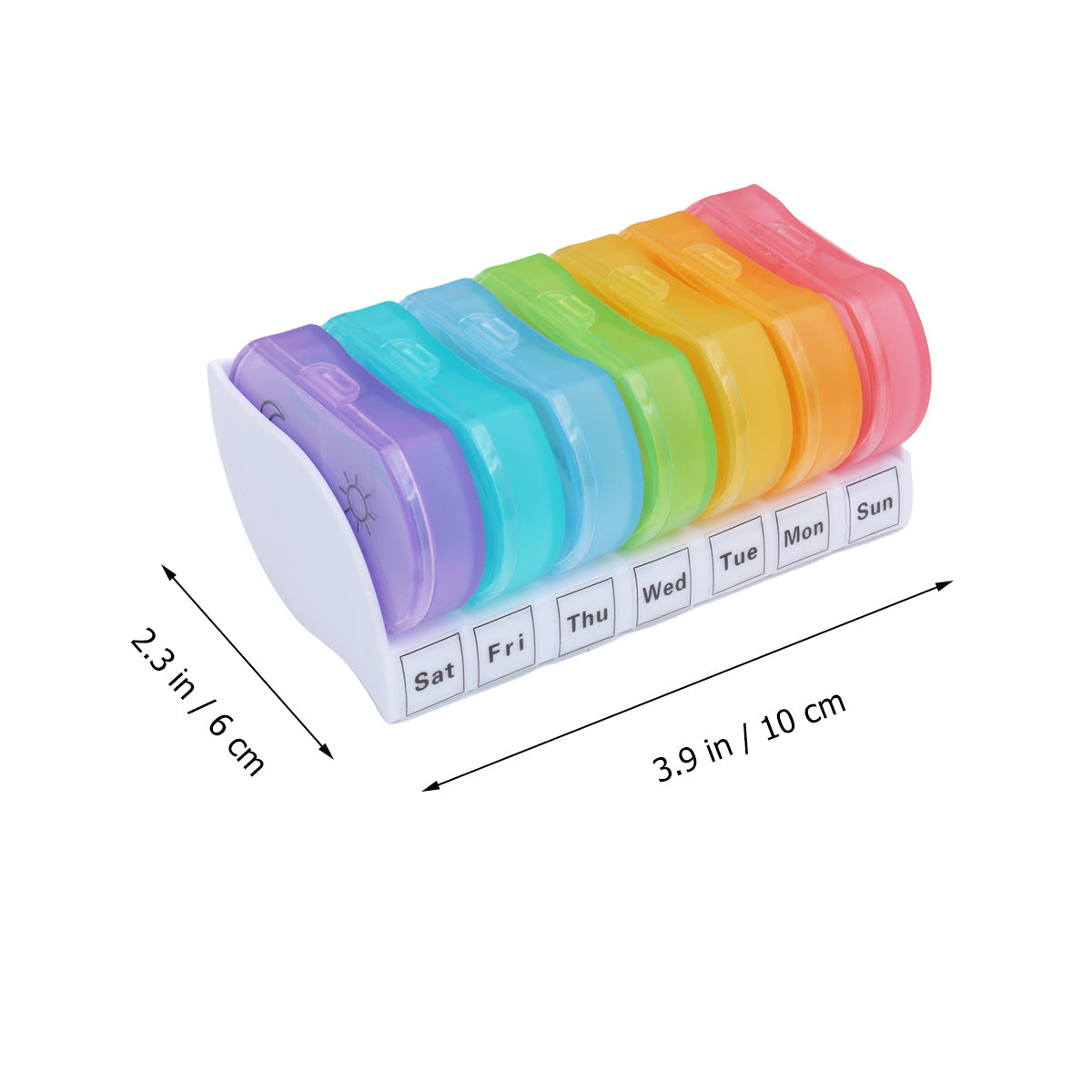 Compact weekly vitamin & pill organizer box - Image 6
