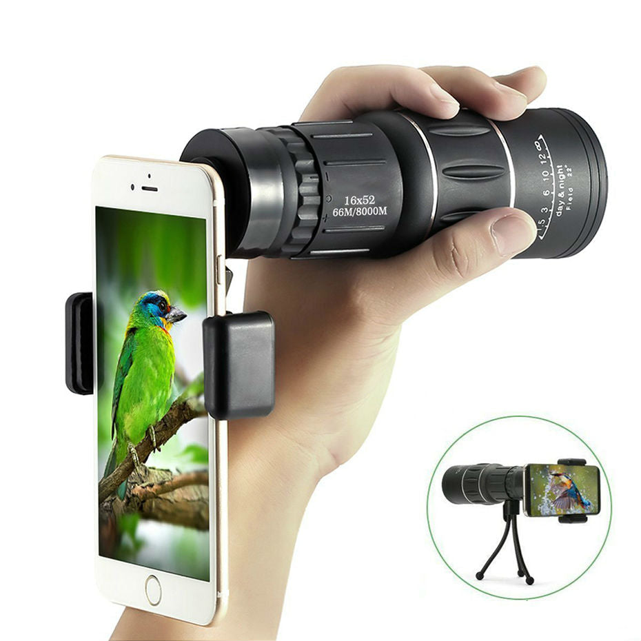 Dual focus monocular binoculars