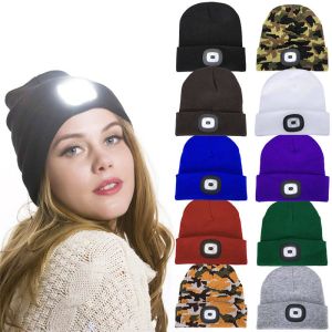Knitted LED headlamp beanie