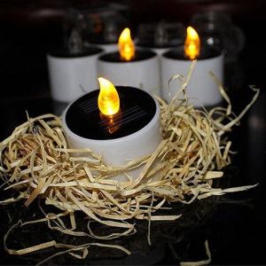 LED solar candle lights set of 6 pcs