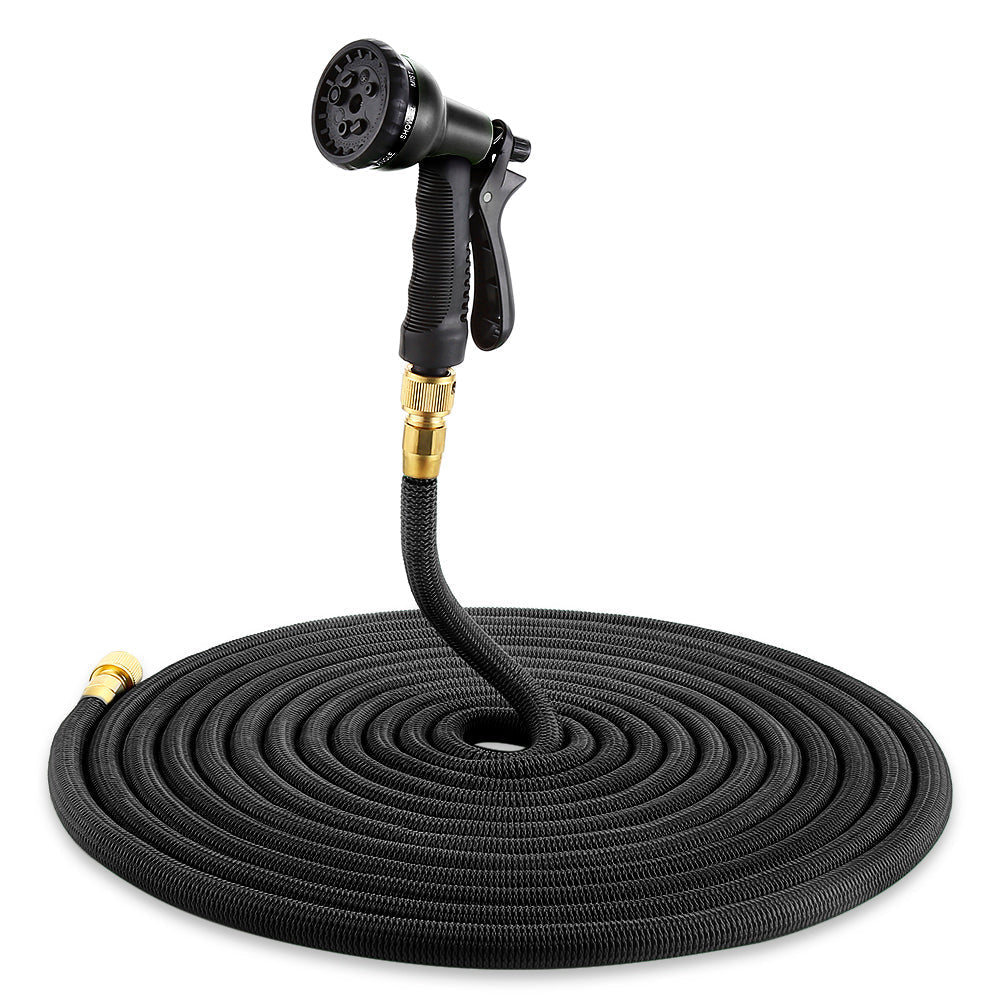 Triple retractable rubber garden hose - Image 4