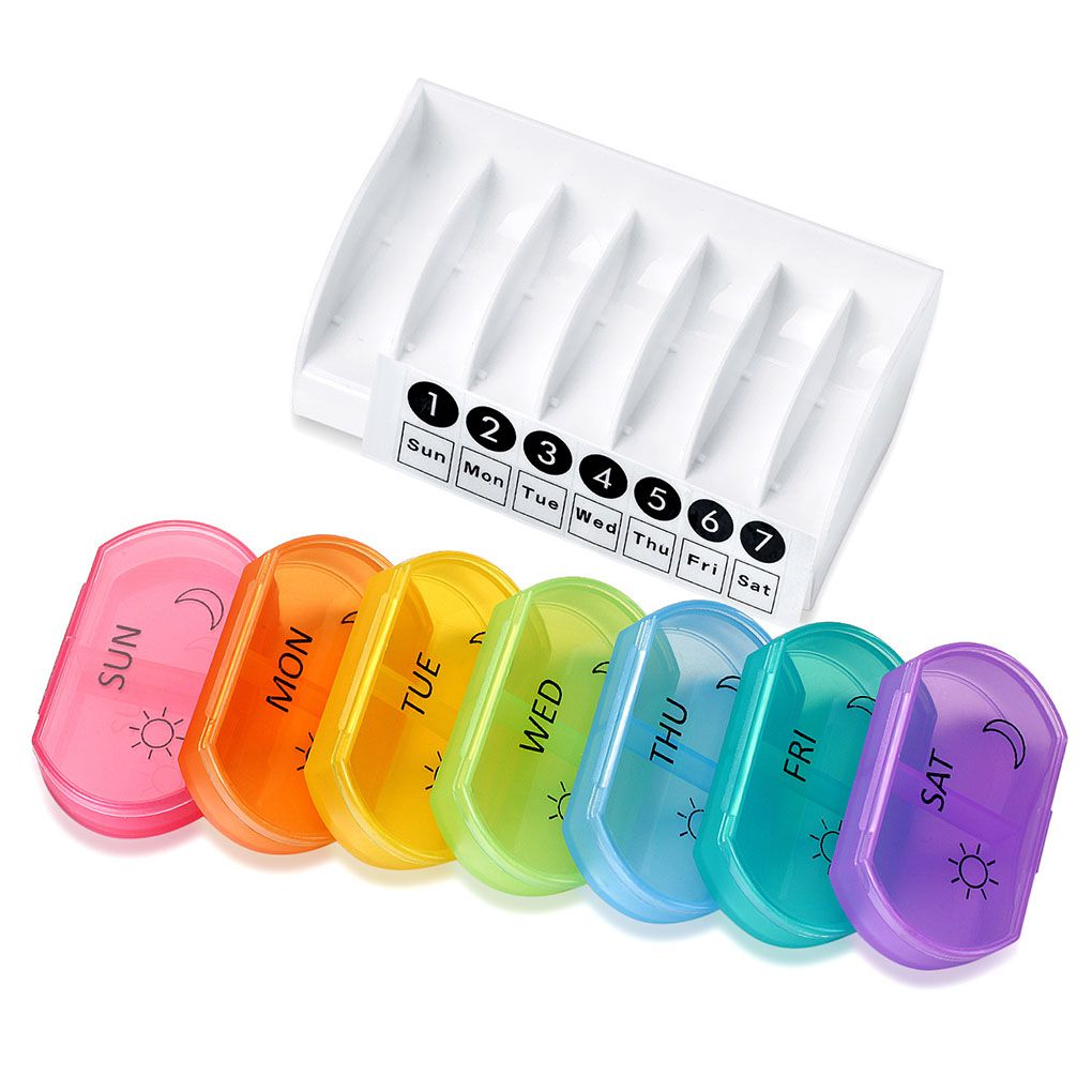 Compact weekly vitamin & pill organizer box - Image 8