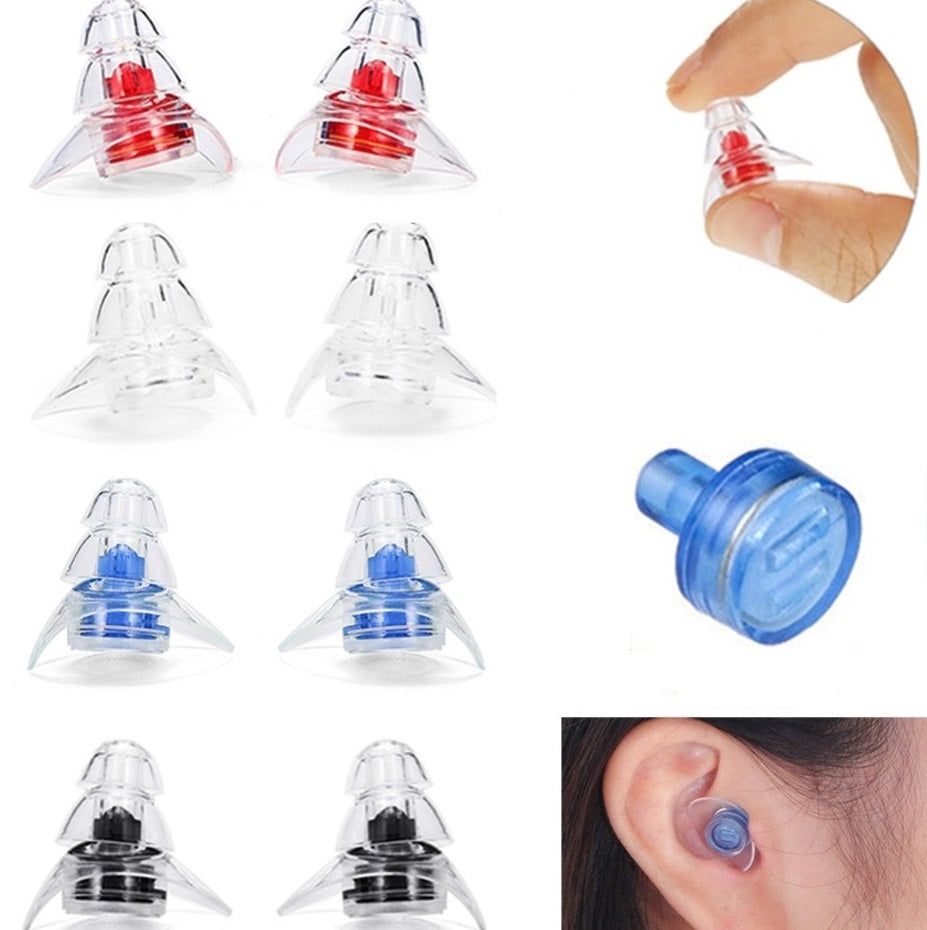 Noise reducing silicone earplugs