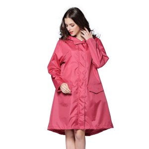 Hooded waterproof women's raincoat