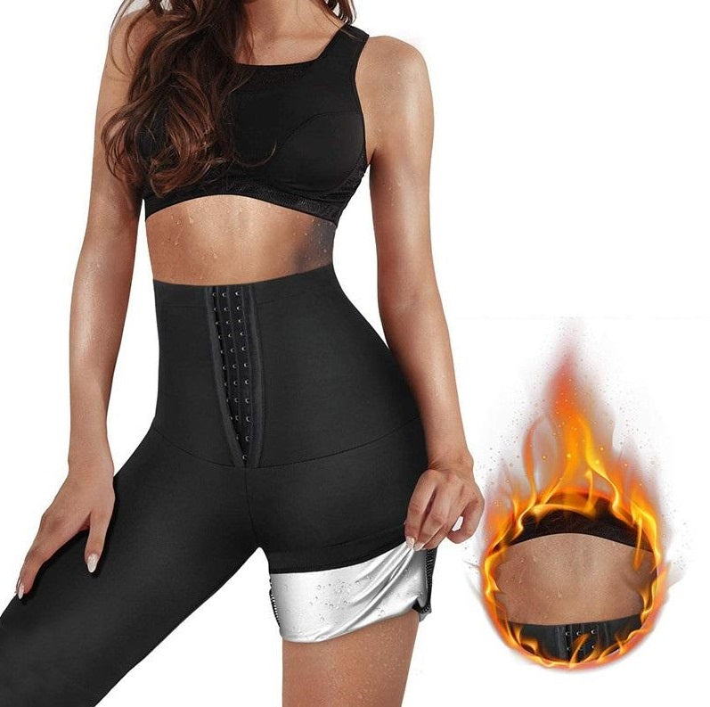 Sauna effect women's corset sweatshorts
