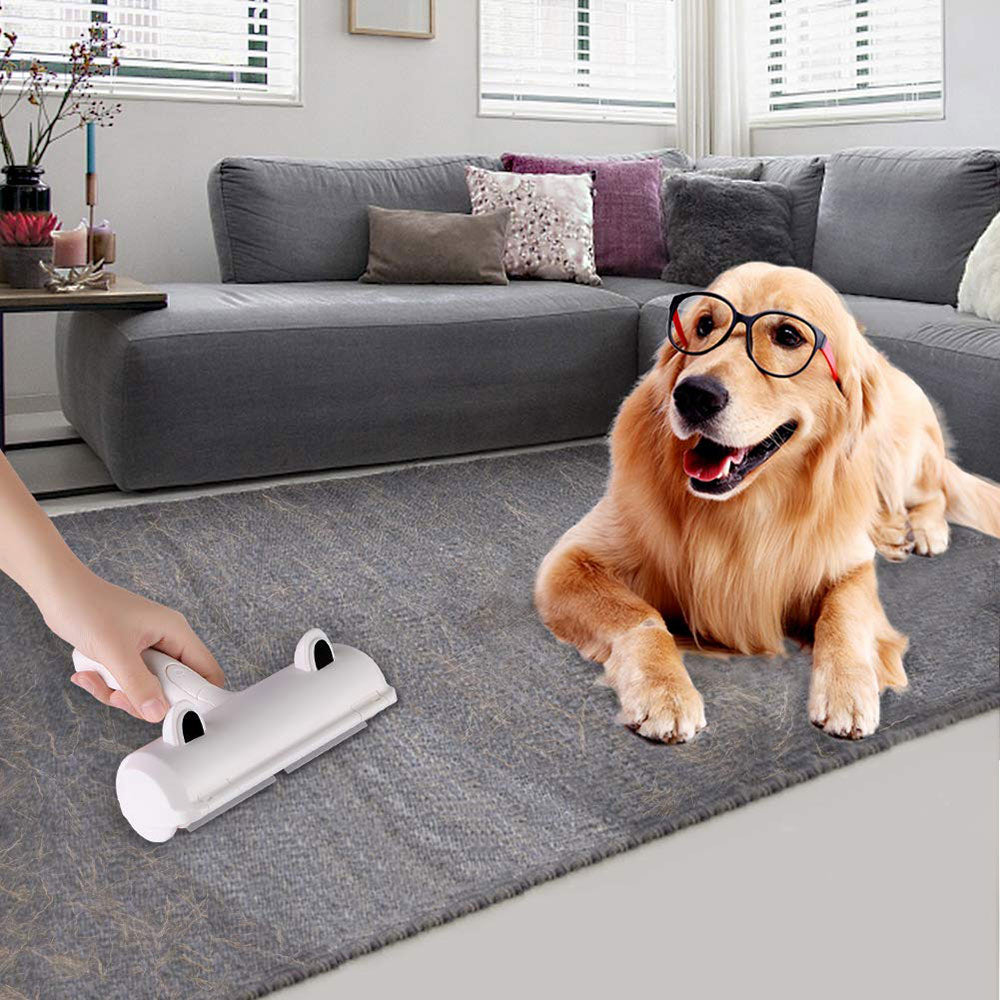 Pet hair removing roller