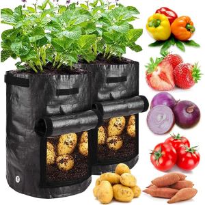 Vegetables grow bag with window
