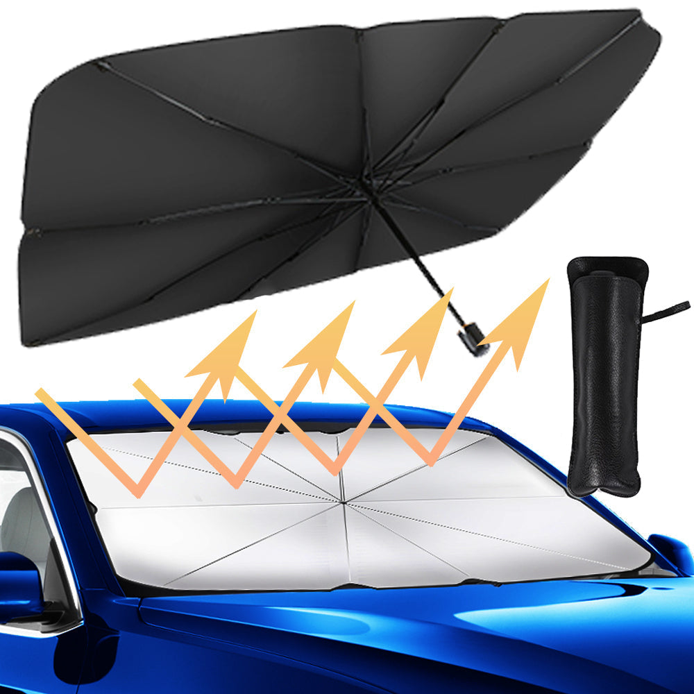 Car sun shade protecting parasol