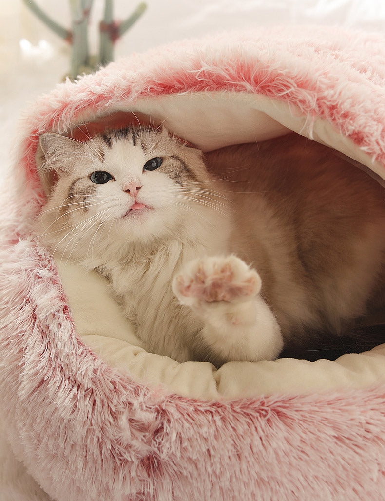 Semi-enclosed fluffy pet bed - Image 11