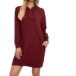 Hooded long women's sweatshirt