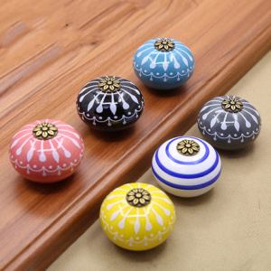Ceramic drawer door knobs