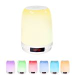 Color changing 2 in 1 alarm clock with light & speaker