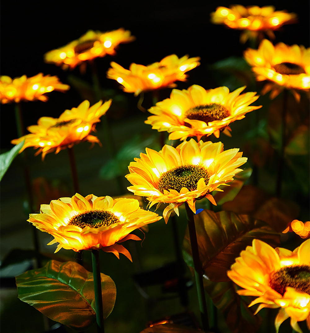 Solar powered Sunflower garden lights 2pack - Image 9