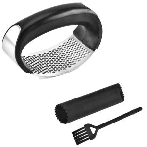 Manual garlic press tool set