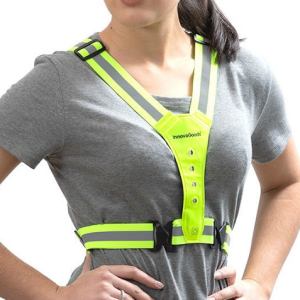 LED light reflective running vest