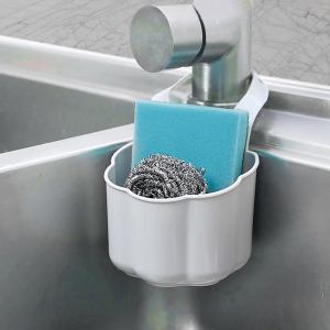 Hanging kitchen sink storage basket