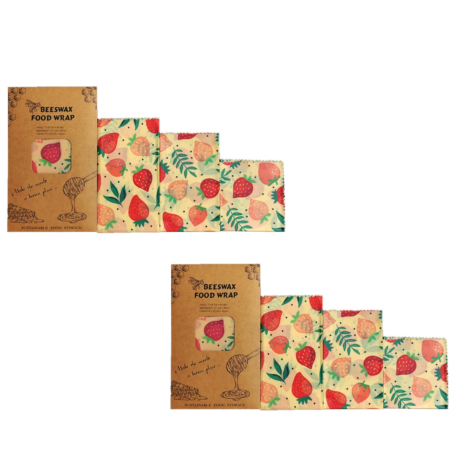 Reusable beeswax food wrap set - Image 14
