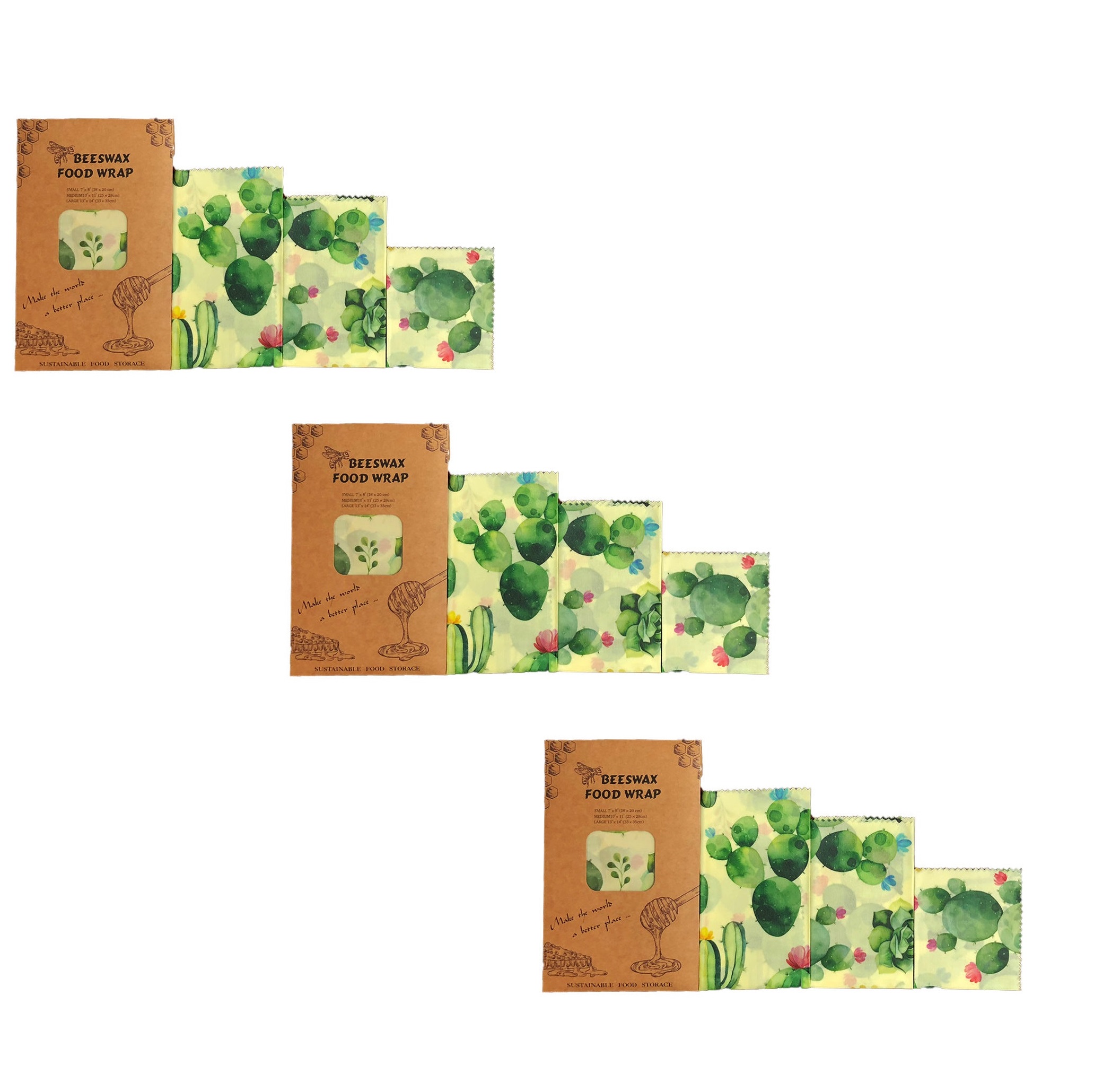 Reusable beeswax food wrap set - Image 17