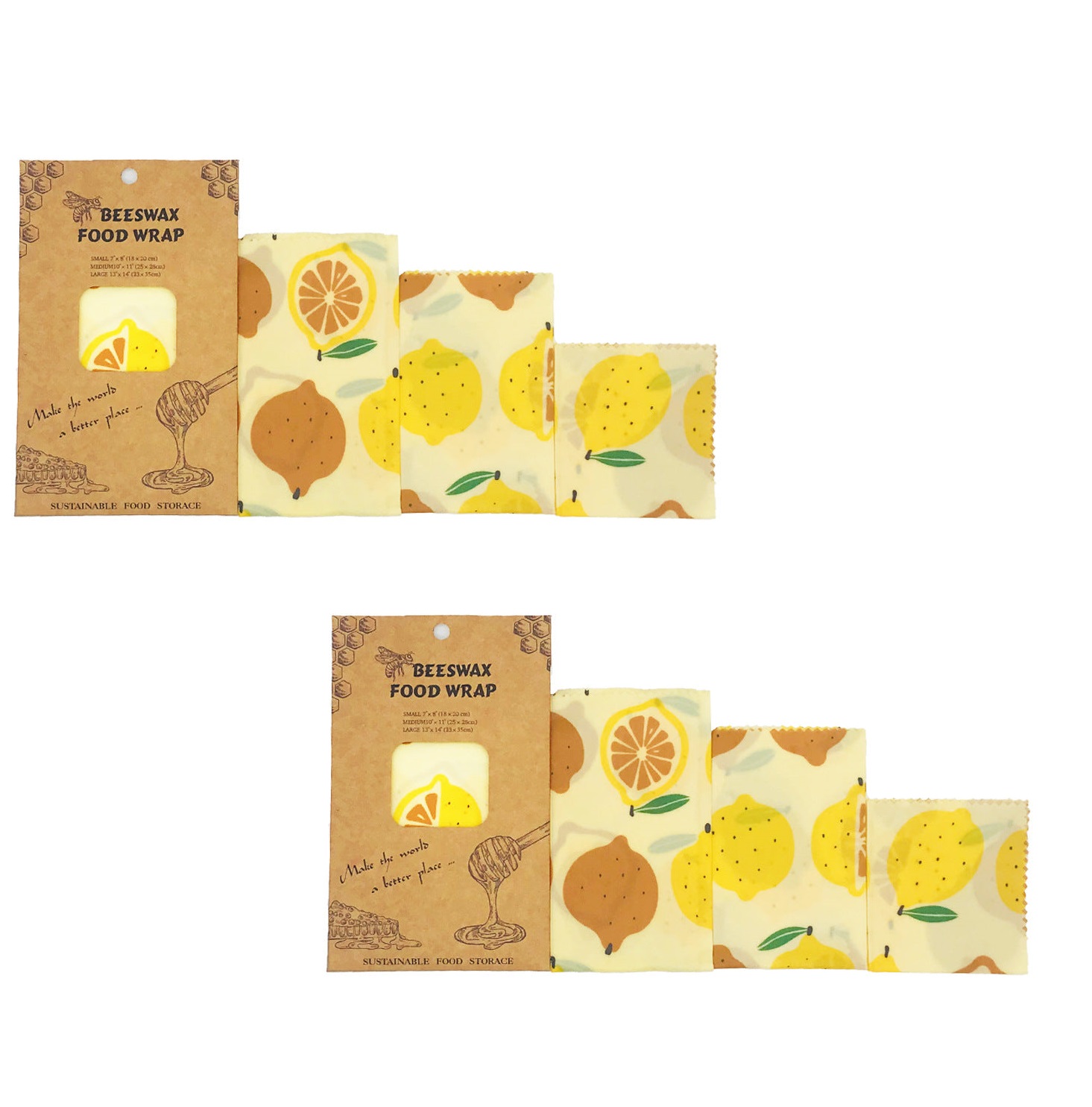 Reusable beeswax food wrap set - Image 18
