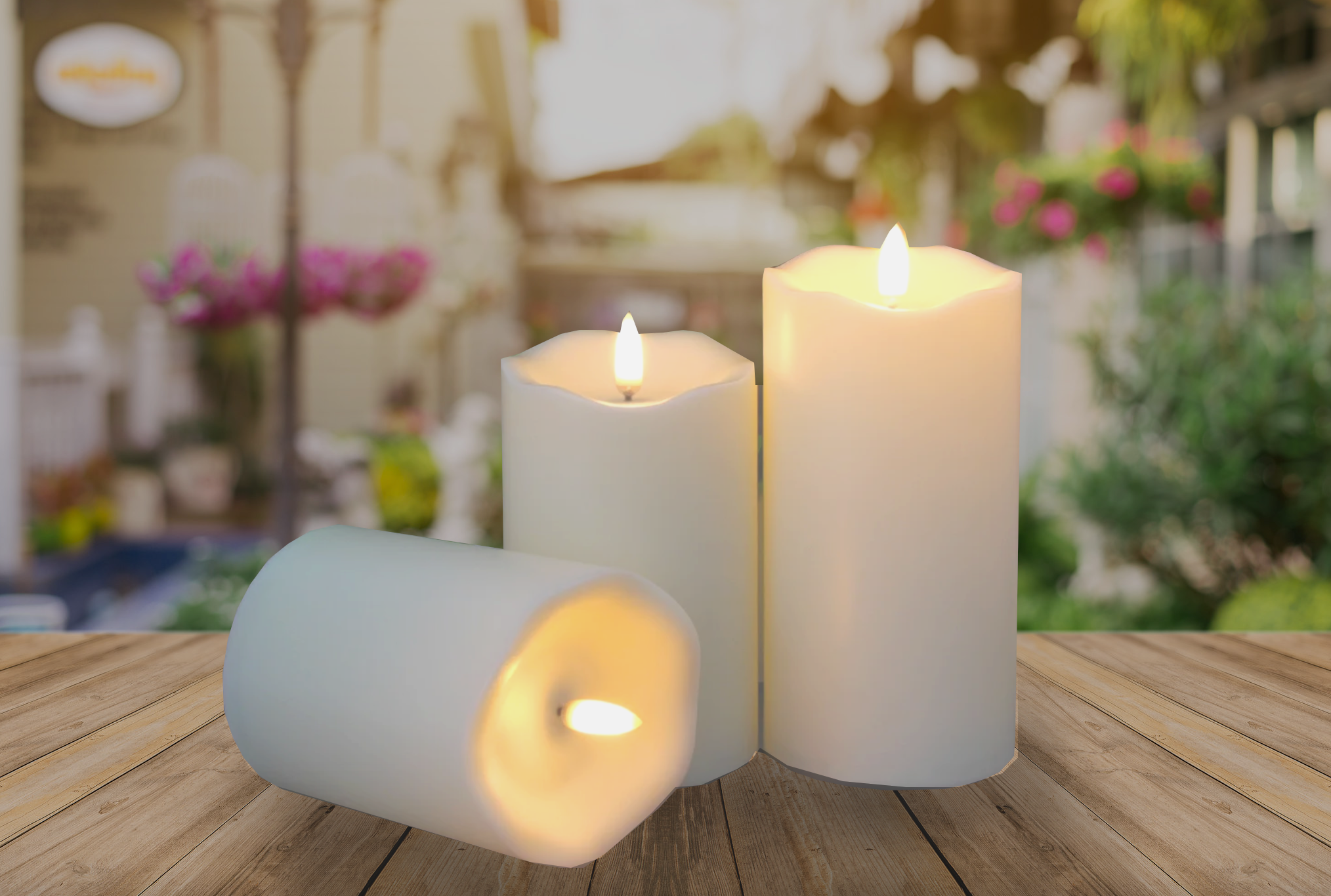 Set of 3 LED flameless candle lights with remote control - Image 12