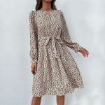 Elegant pleated knee length dress