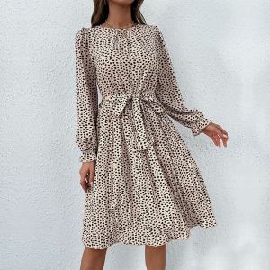 Elegant pleated knee length dress