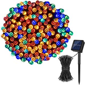 Solar powered outdoor LED string lights