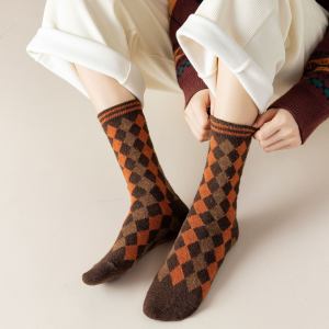 Warm geometric patterned women's socks 5pack