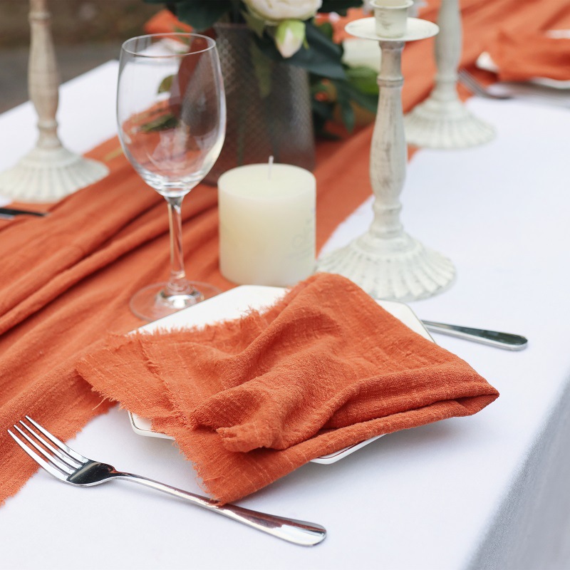 Rustic style cotton table napkins - 2pack - Image 27
