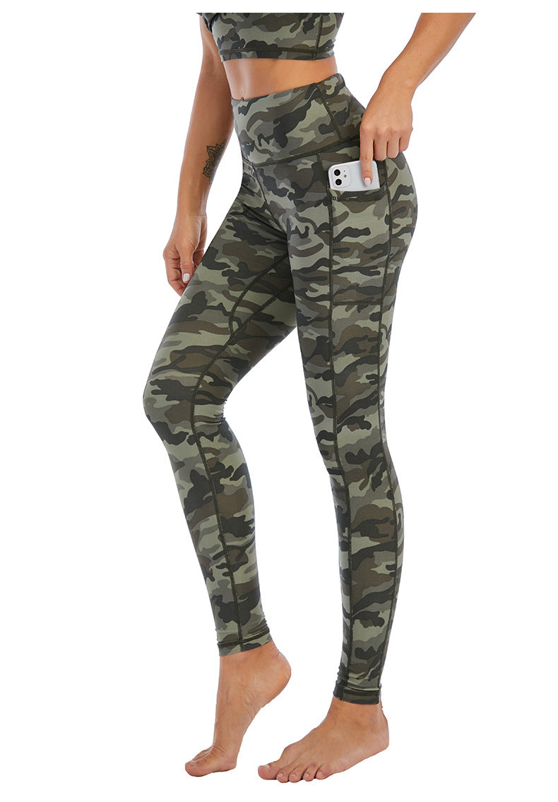 High waist camouflage leggings with pocket - Image 19