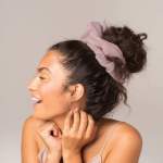 Solid color scrunchy hair band 4pack