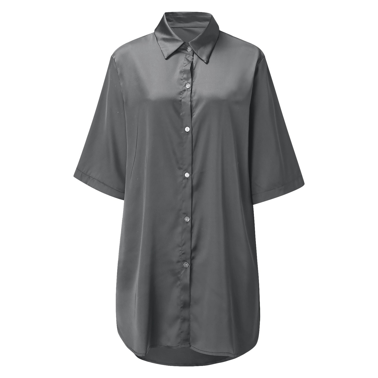 3/4 sleeve satin nightdress - Image 4