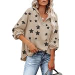 Casual star printed women's sweatshirt