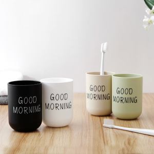 Plastic toothbrush holder cup