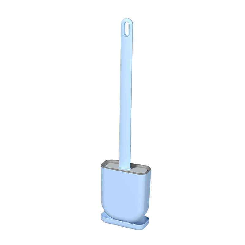 Silicone toilet brush with base