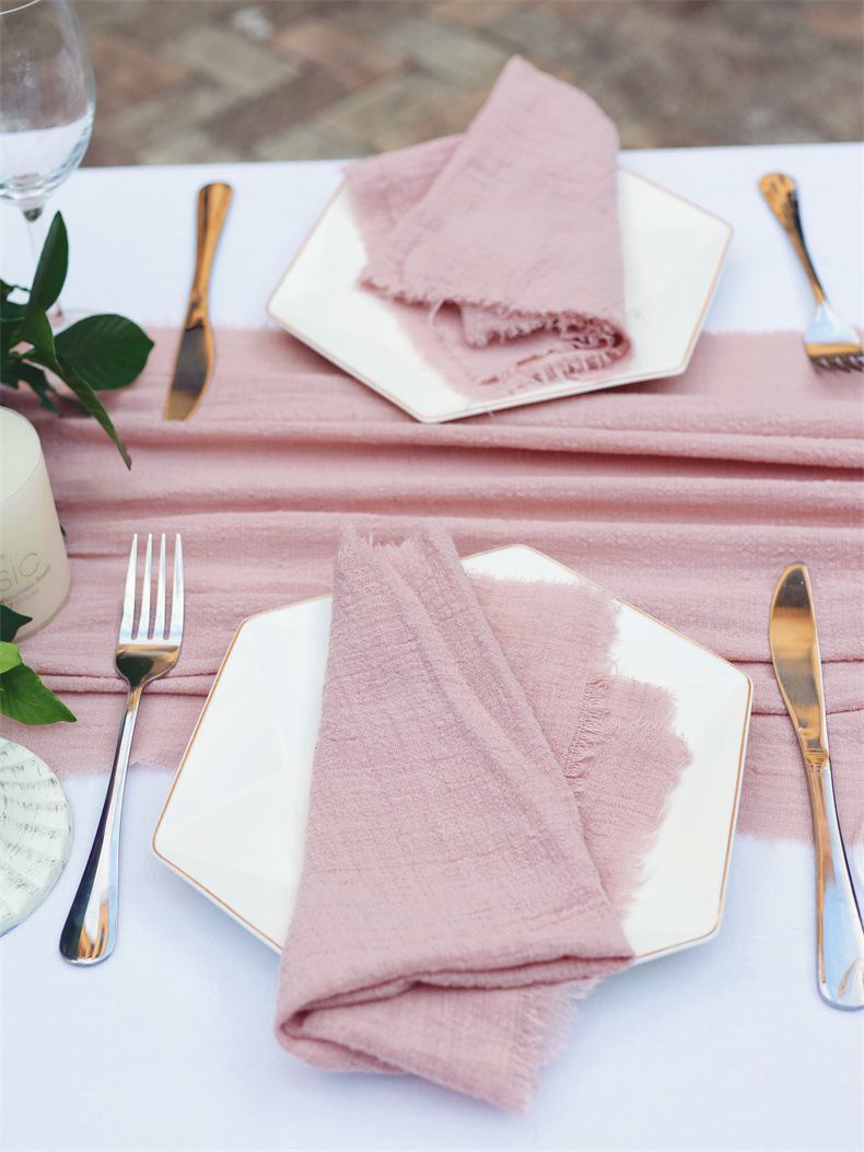 Rustic style cotton table napkins - 2pack - Image 23