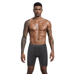 Comfortable men's cotton long boxers 4pack